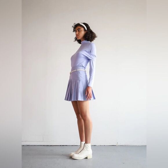 NWT The Waking Insects Pleated Irises Mini Skirt - Picture 2 of 9